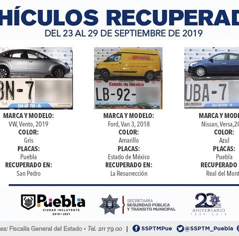 VEHÍCULOS RECUPERADOS DEL 23 AL 29 DE SEPTIEMBRE (1)