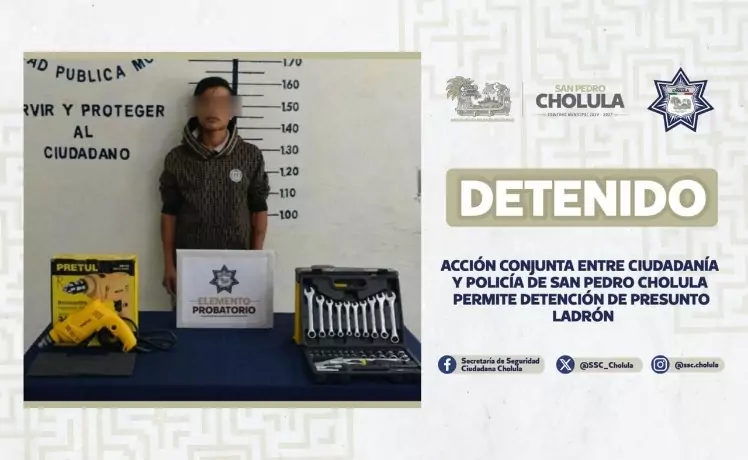 Detenido Cholula
