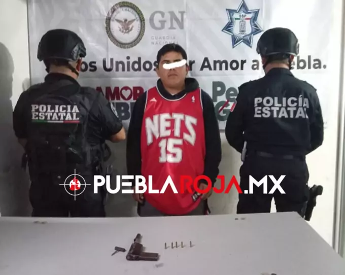 Lo atrapan a hombre armado en Atlixco; cae en operativo de prevención