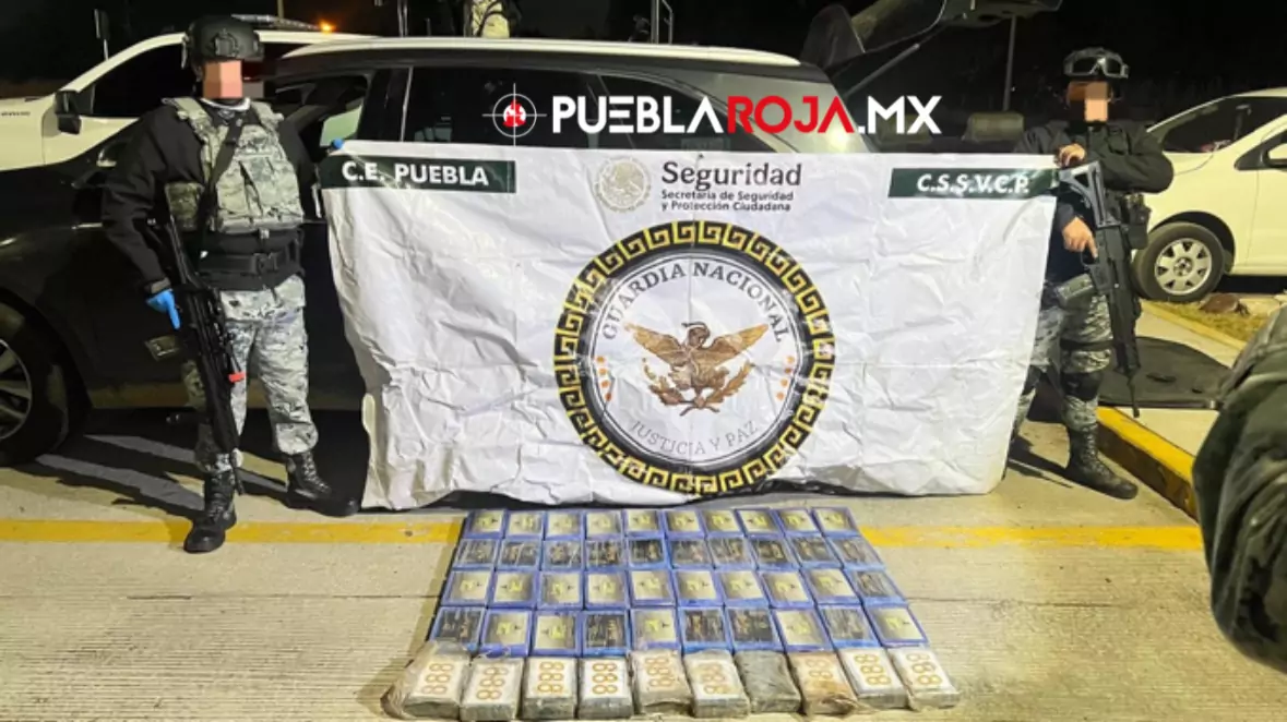 Guardia Nacional asegura camioneta cargada con paquetes de cocaína