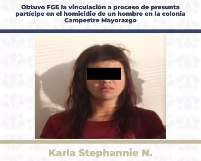 Obtuvo FGE la vinculación a proceso de presunta partícipe en el homicidio de un hombre en la colonia Campestre Mayorazgo