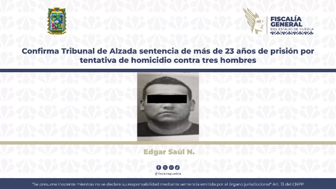 Édgar Saúl N. seguirá en prisión: confirman condena de más de 23 años por homicidio