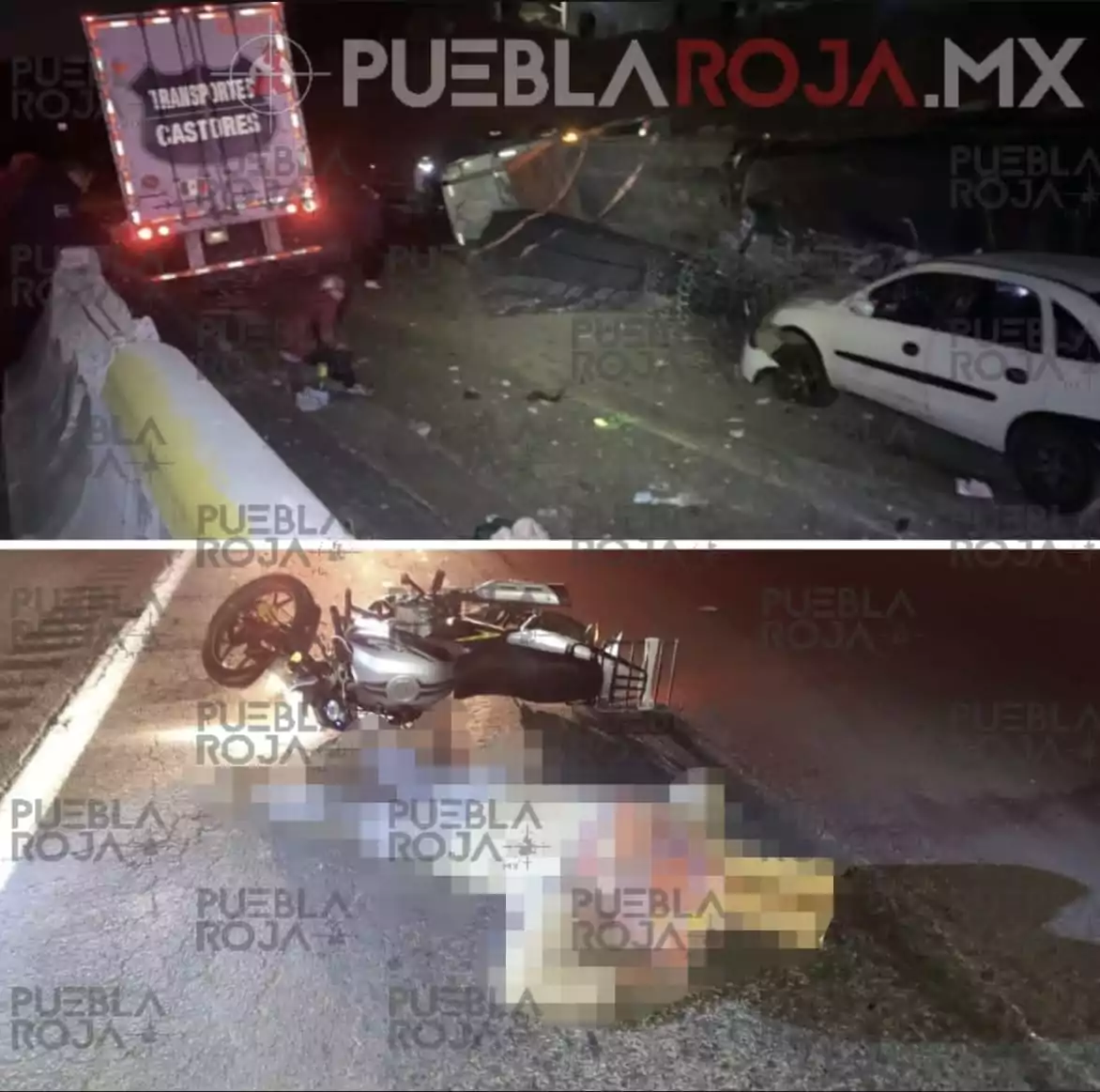 Muere peregrino en aparatoso choque en la autopista México–Puebla a la altura de Tlahuapan