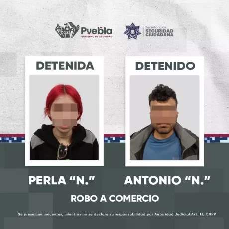 Detiene Policía de la Ciudad a dos personas por robo a comercio