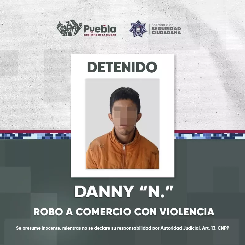 Detiene SSC a un hombre por el delito de robo a comercio con violencia