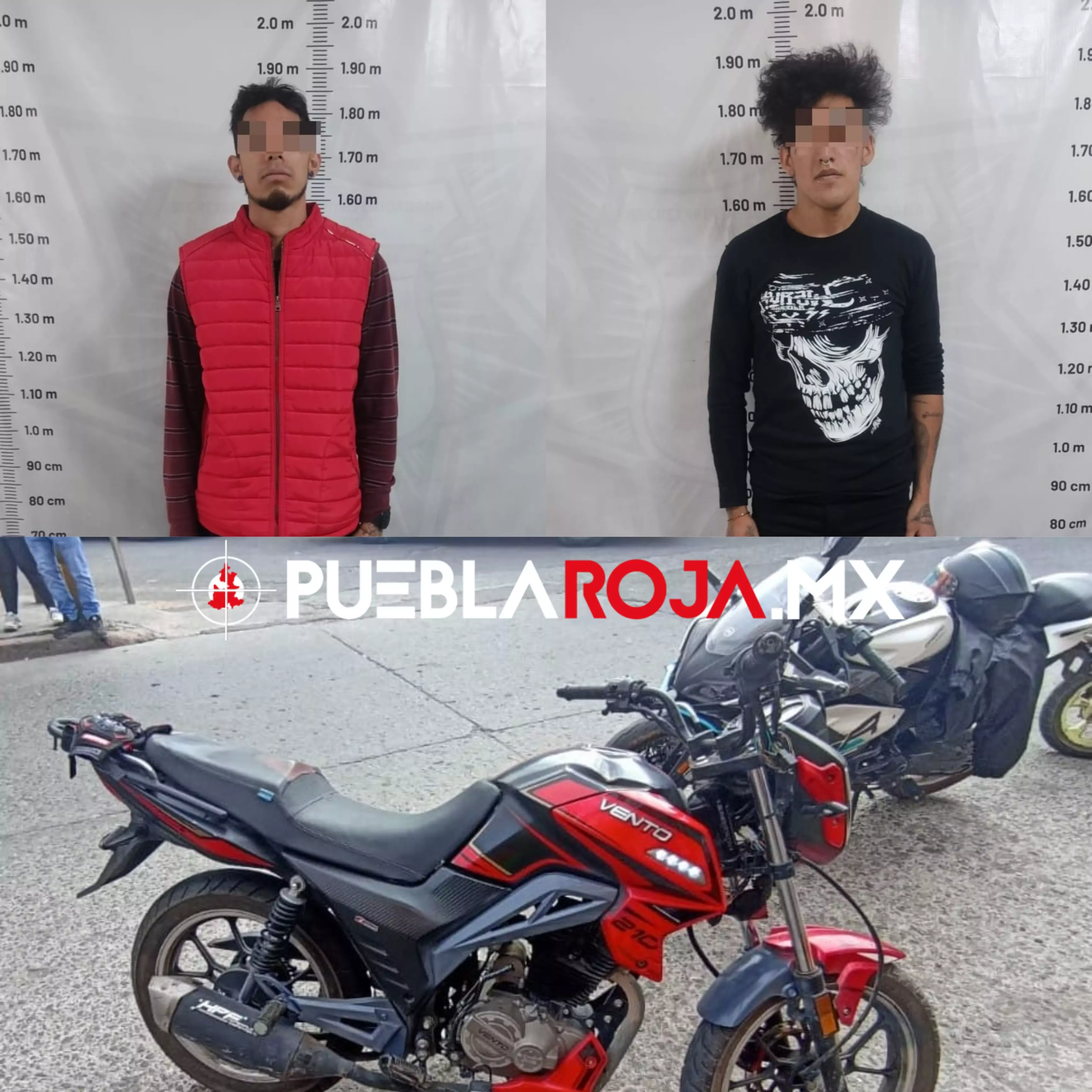 Detienen a dos sujetos con una motocicleta robada en Cuautlancingo