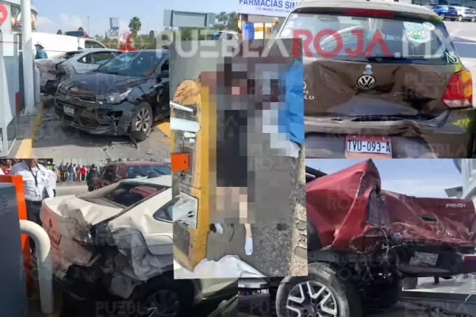 Mujer muere tras brutal carambola en la Vía Atlixcáyotl