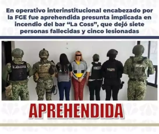 Cae Isabel N., la tercera detenida por el ataque al bar LaCoss que dejó siete personas sin vida