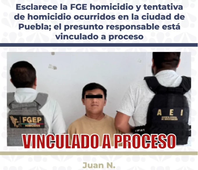 Detienen a implicado en homicidio en Puebla