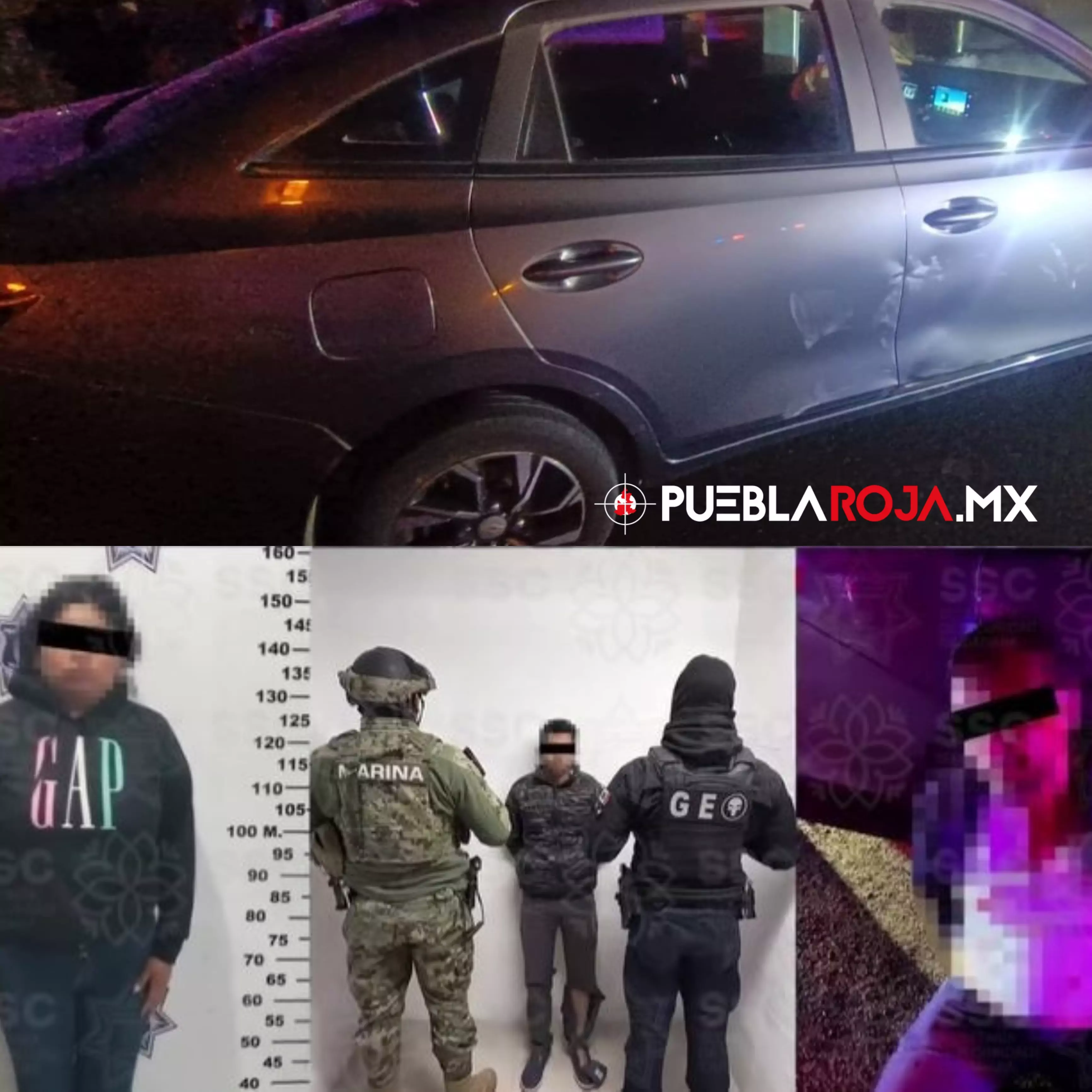 SSP de Puebla y Tlaxcala detienen a tres personas por robo de vehículo