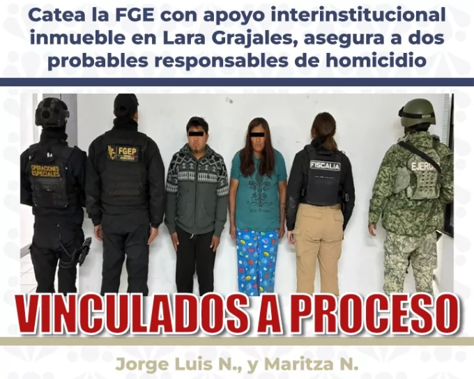 Capturan a dos presuntos responsables de homicidio en Lara Grajales