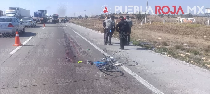 Ciclista muere de forma brutal en la autopista Puebla–Córdoba tras ser arrollado por tráiler