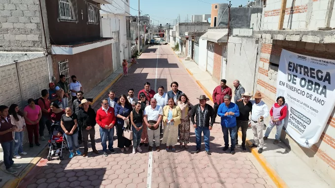 Entrega Severiano de la Rosa obras en beneficio de Amozoc