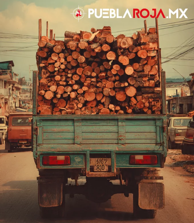 Cae camión con madera protegida en Tlatlauquitepec; hay un detenido