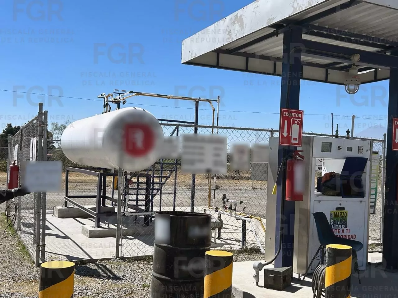 FGR desmantela punto ilegal de venta de gas en San Martín Texmelucan