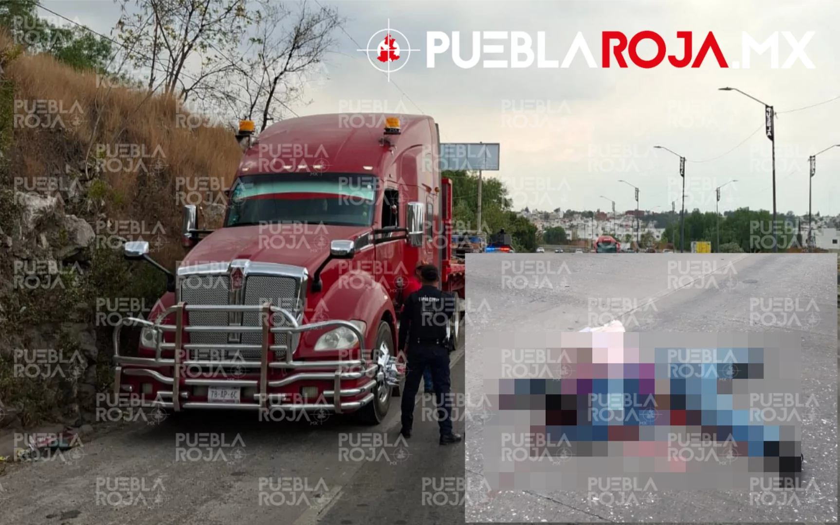 Mujer muere atropellada en el Periférico; tráiler huyó y fue alcanzado por la policía