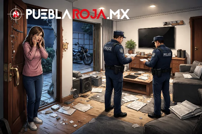 Saquean casa en San Salvador Tepexco; ladrones se llevan moto, pantalla, documentos y electrónicos