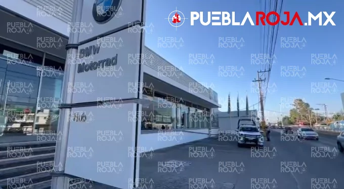 Rompen cristal y saquean tienda BMW en Puebla; ladrones huyeron en camioneta