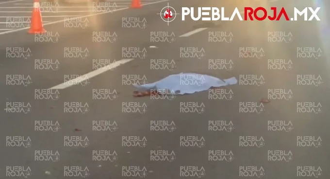 Hombre muere destrozado en la autopista Puebla-Córdoba; varios vehículos le pasan encima