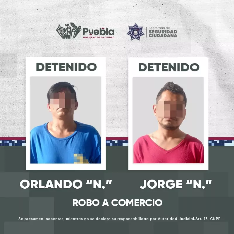 Policía de la Ciudad captura a dos presuntos asaltantes en Los Encinos
