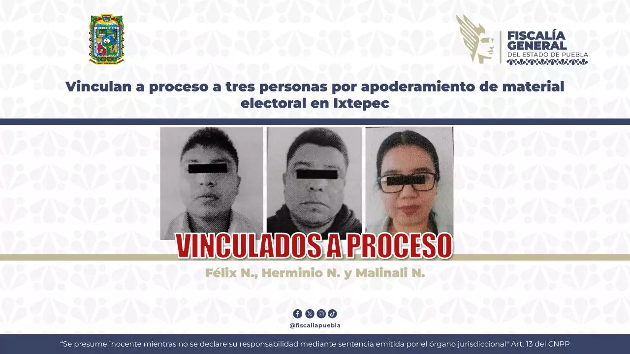 Vinculan a proceso a tres personas por sustraer material electoral en Ixtepec