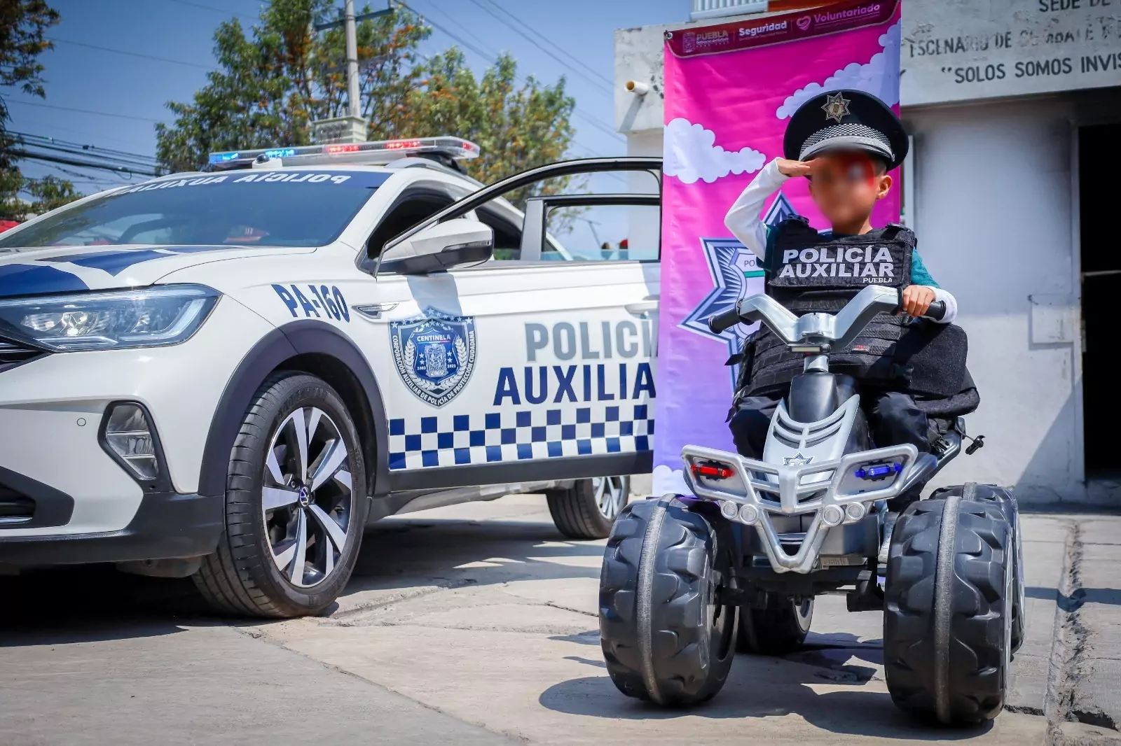 Policía Auxiliar conmemora el Día del Niño con actividades recreativas y convivencia familiar