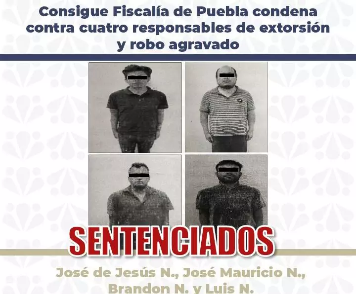 FGE logra condena contra cuatro responsables de extorsión y robo a chofer de la Ruta 45 A