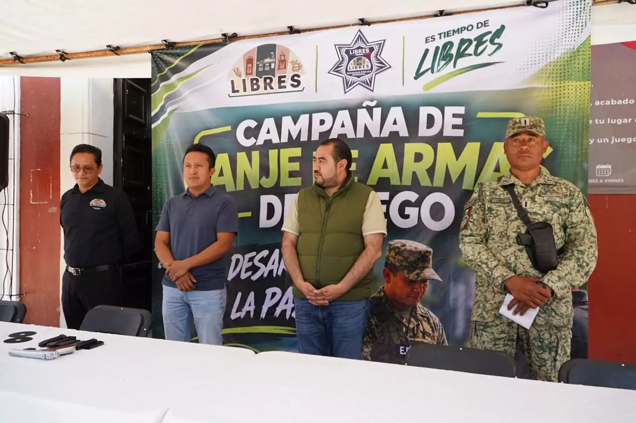 Impulsan en Libres la campaña “Sí al Desarme, Sí a la Paz” para fortalecer la seguridad