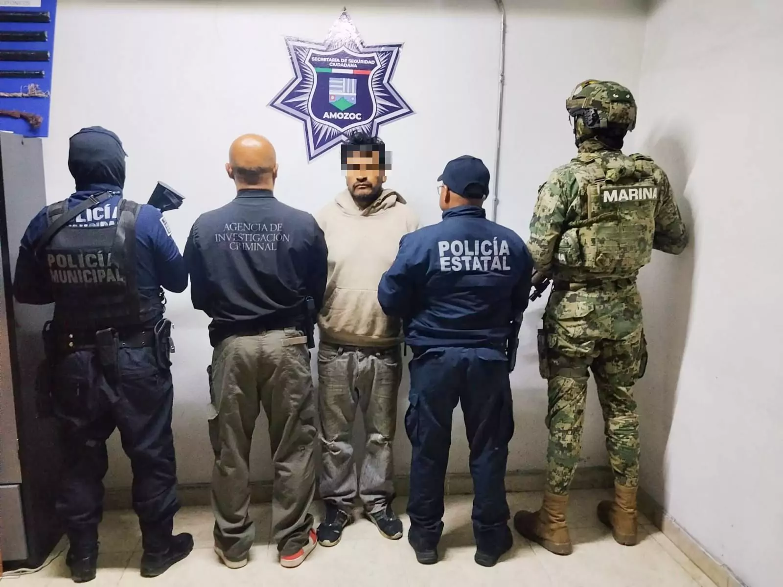 Cae en Amozoc sujeto buscado por autoridades federales gracias a operativo conjunto