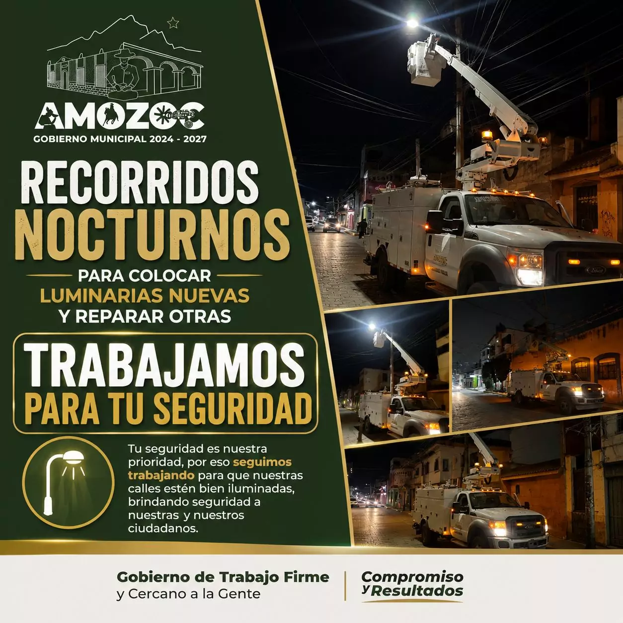 Ayuntamiento de Amozoc instala y rehabilita luminarias en zonas prioritarias