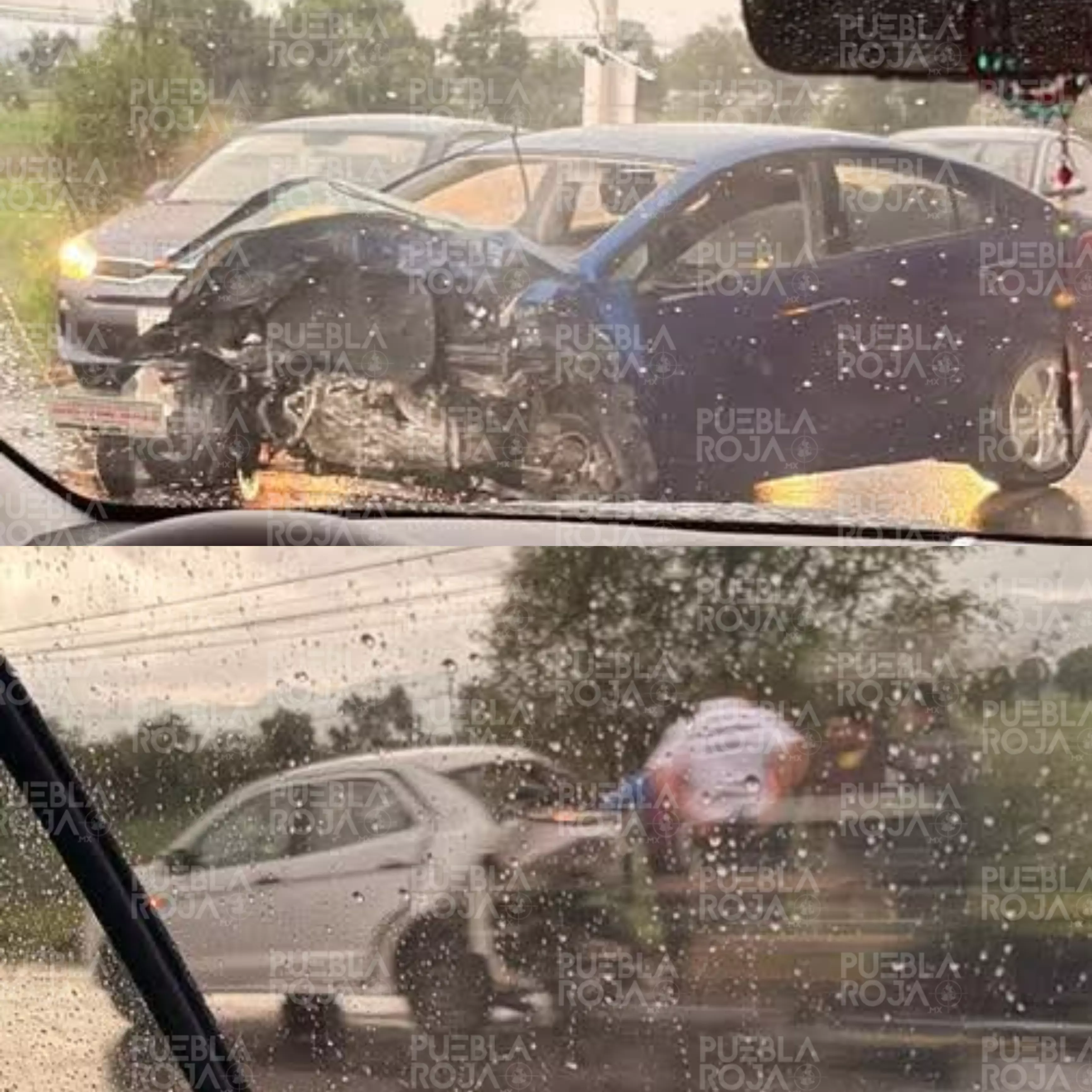 Brutal carambola en Huejotzingo deja dos muertos y tres heridos en Boulevard Aeropuerto