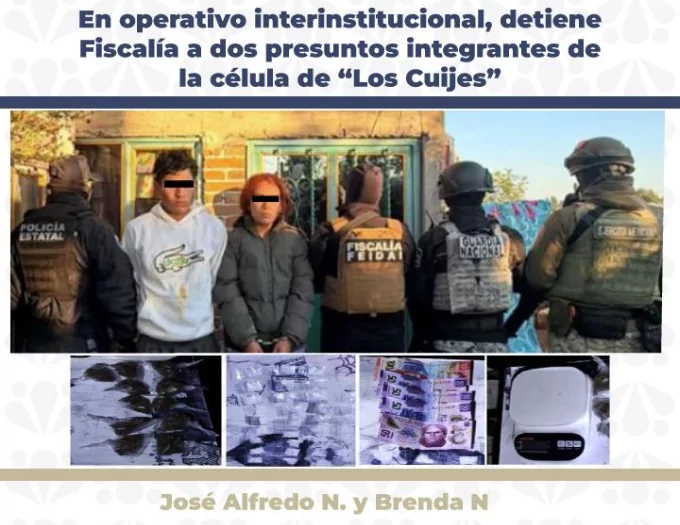 En operativo interinstitucional, detiene Fiscalía a dos presuntos integrantes de la célula de “Los Cuijes”