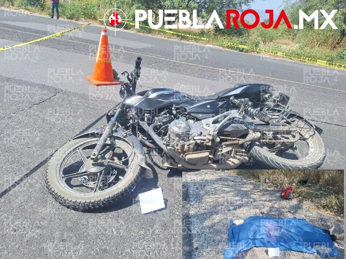 Brutal derrape le arrebata la vida a motociclista en Altepexi