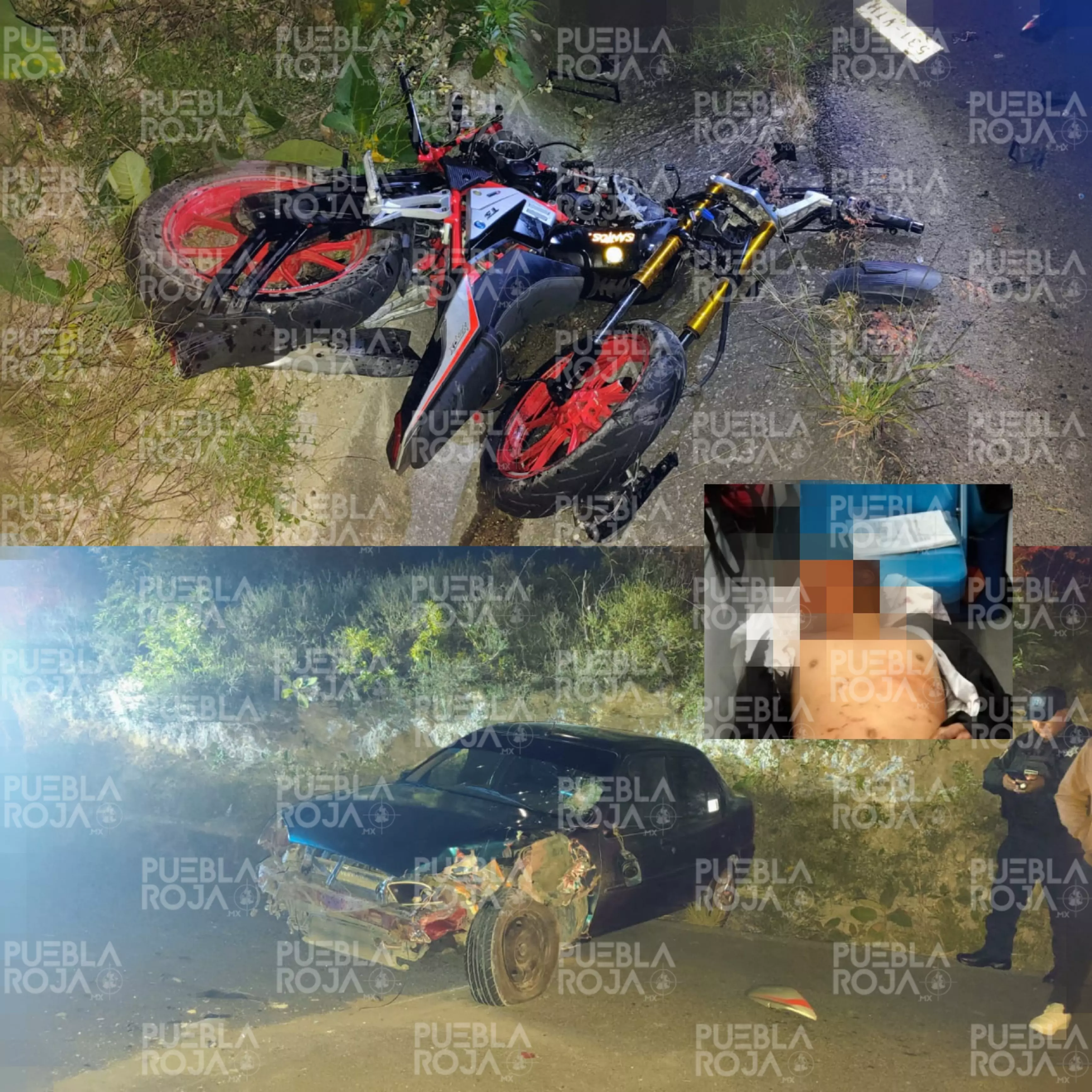 Automovilista invade carril y mata a joven motociclista de 22 años en Tecali de Herrera