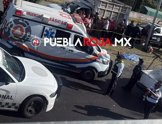 Muere trabajador de San Andrés Cholula al ser atropellado en la carretera Puebla-Atlixco