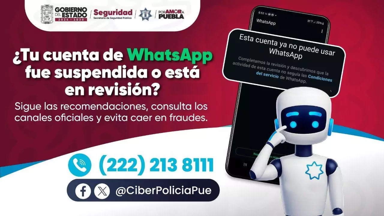 SSP alerta por suspensión de cuentas de WhatsApp y llama a prevenir fraudes