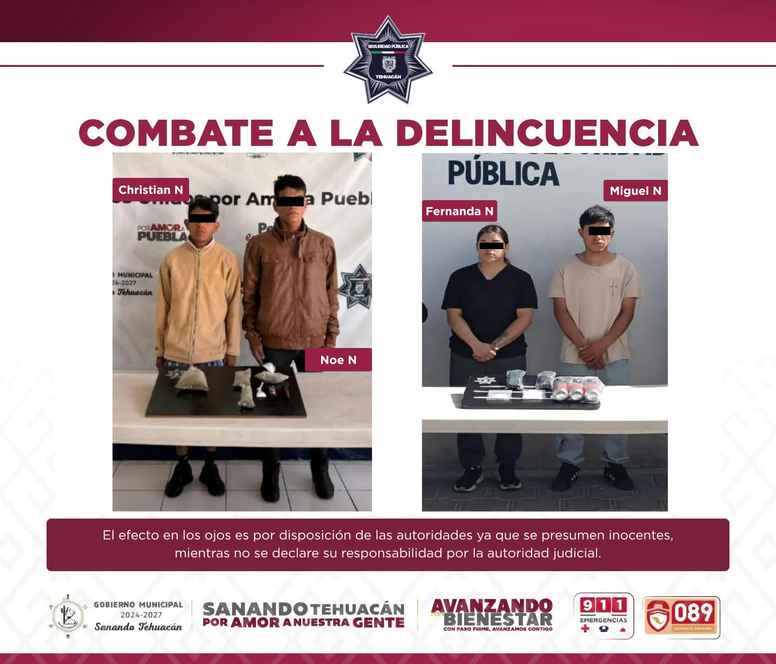 Golpe al narcomenudeo en Tehuacán: detienen a cuatro, entre ellos una mujer señalada como líder