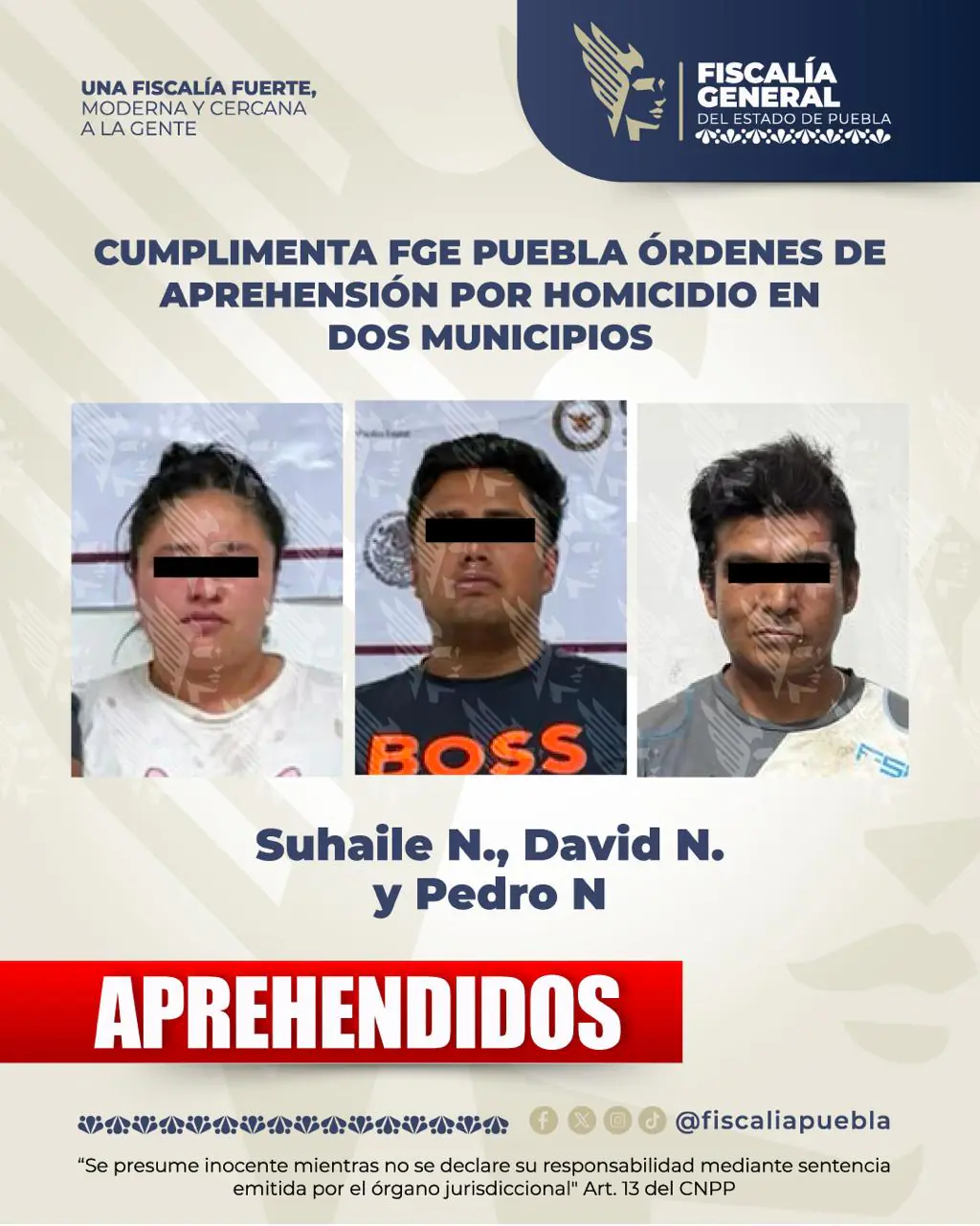Caen tres por homicidio y ataque armado en Zacapoaxtla y San Martín Texmelucan
