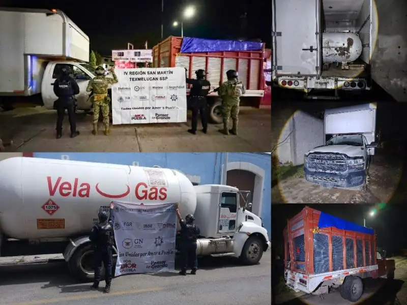 Golpe al huachigas: recuperan 58 mil litros de gas LP y detienen a seis