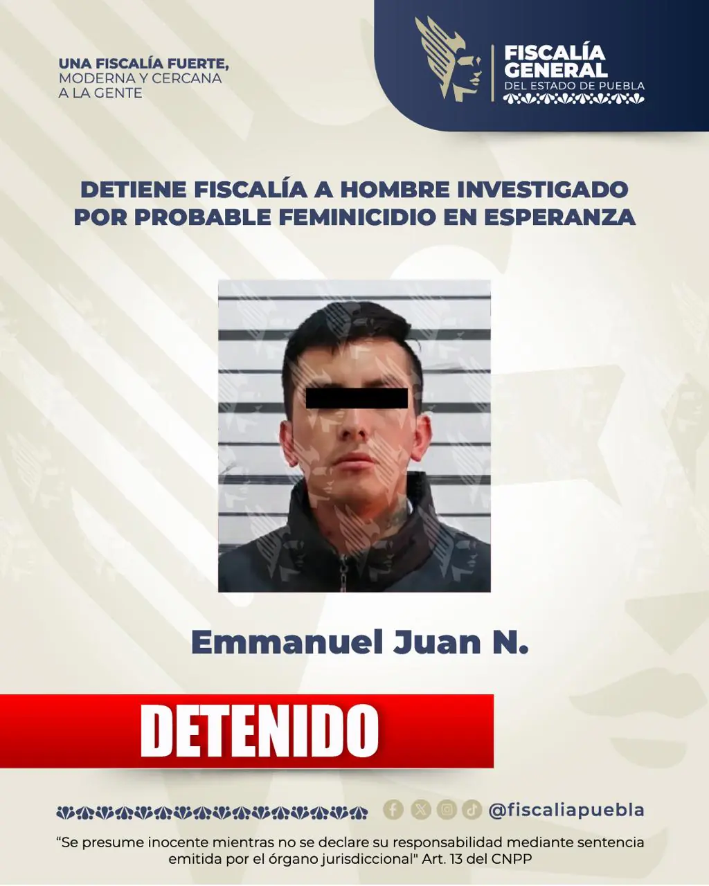 Detienen a pareja de mujer hallada sin vida en Esperanza; FGE investiga feminicidio