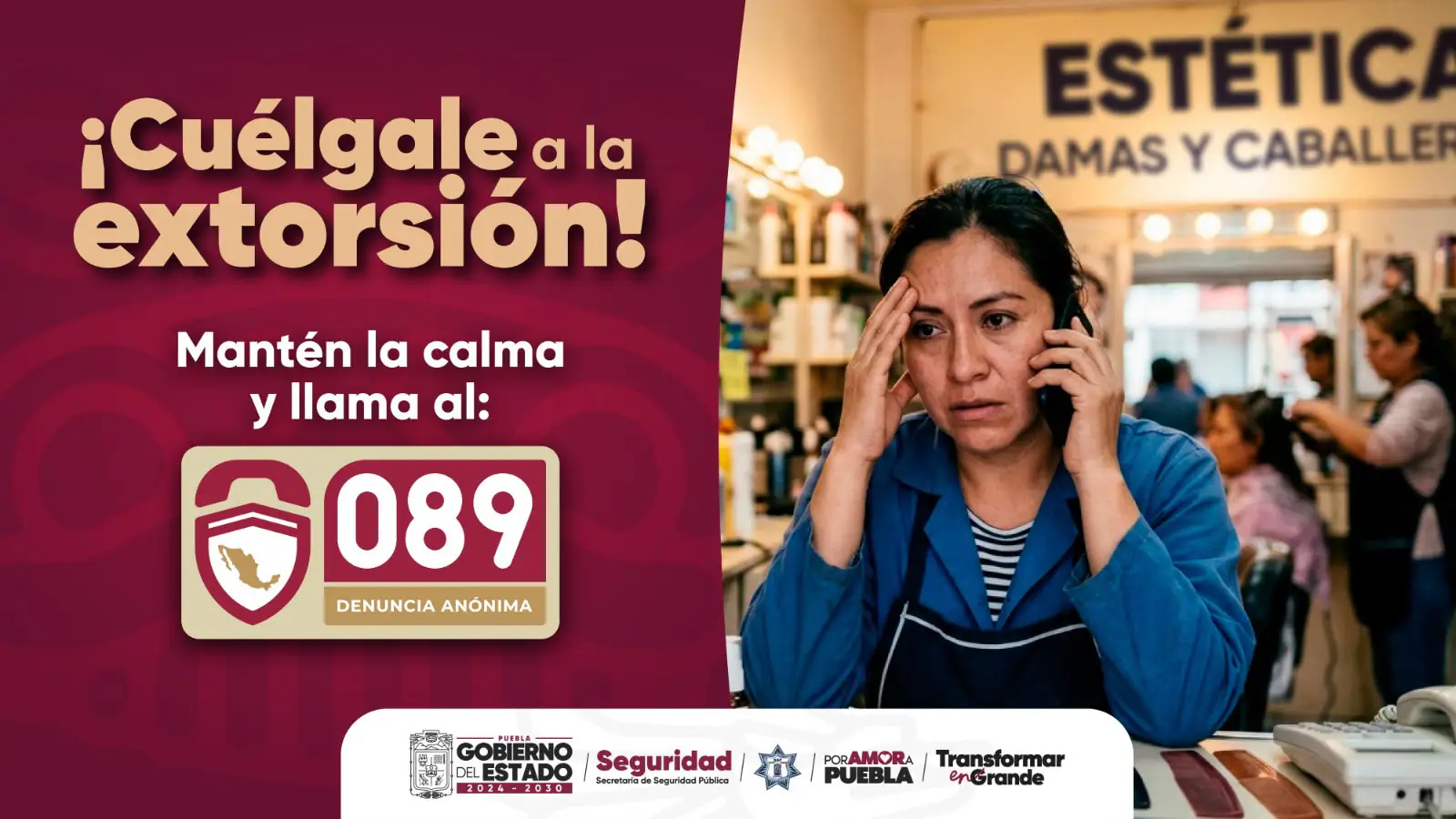 SSP refuerza vigilancia en Tecamachalco ante llamadas y mensajes de extorsión
