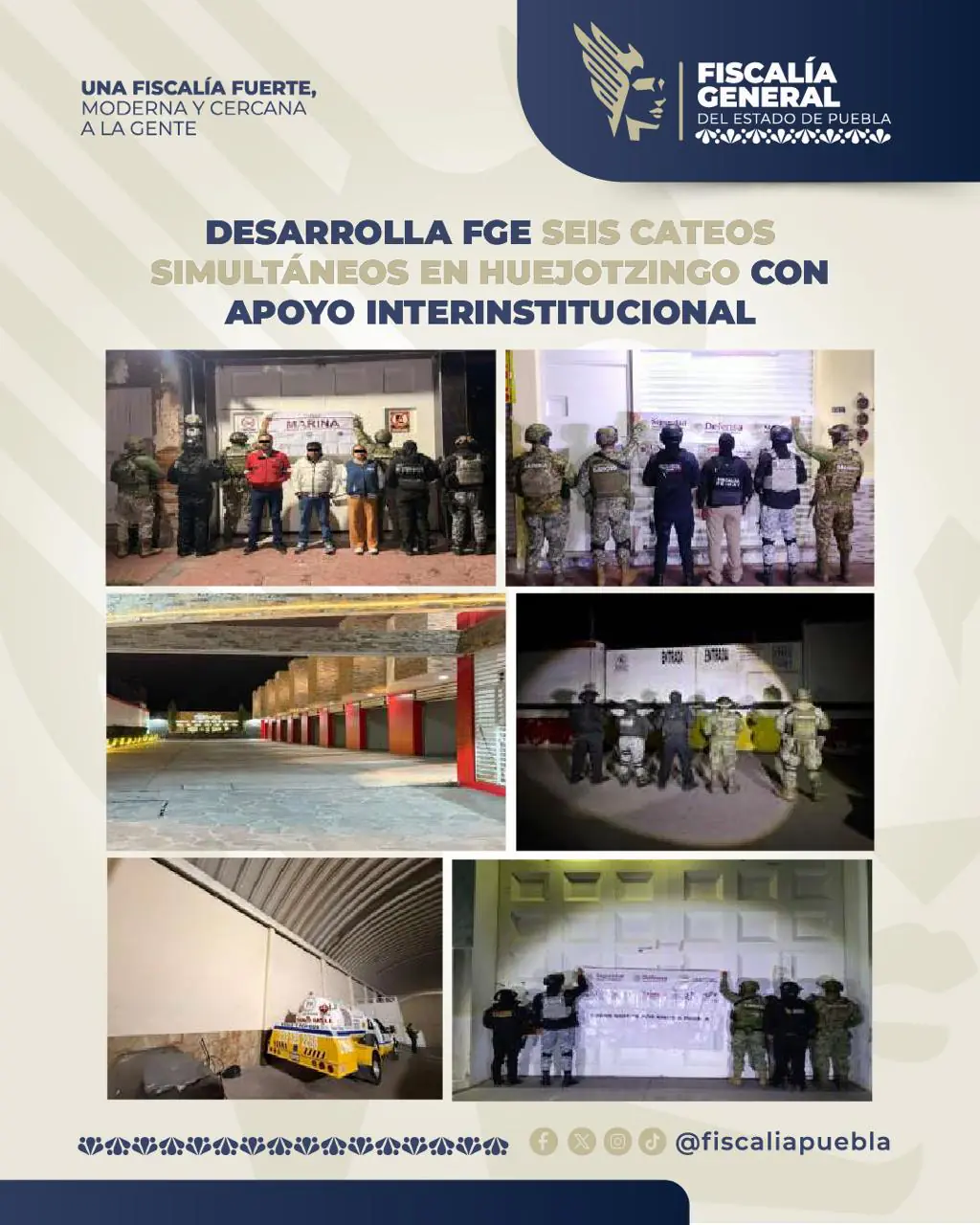 Cateos simultáneos en Huejotzingo dejan tres detenidos y droga asegurada