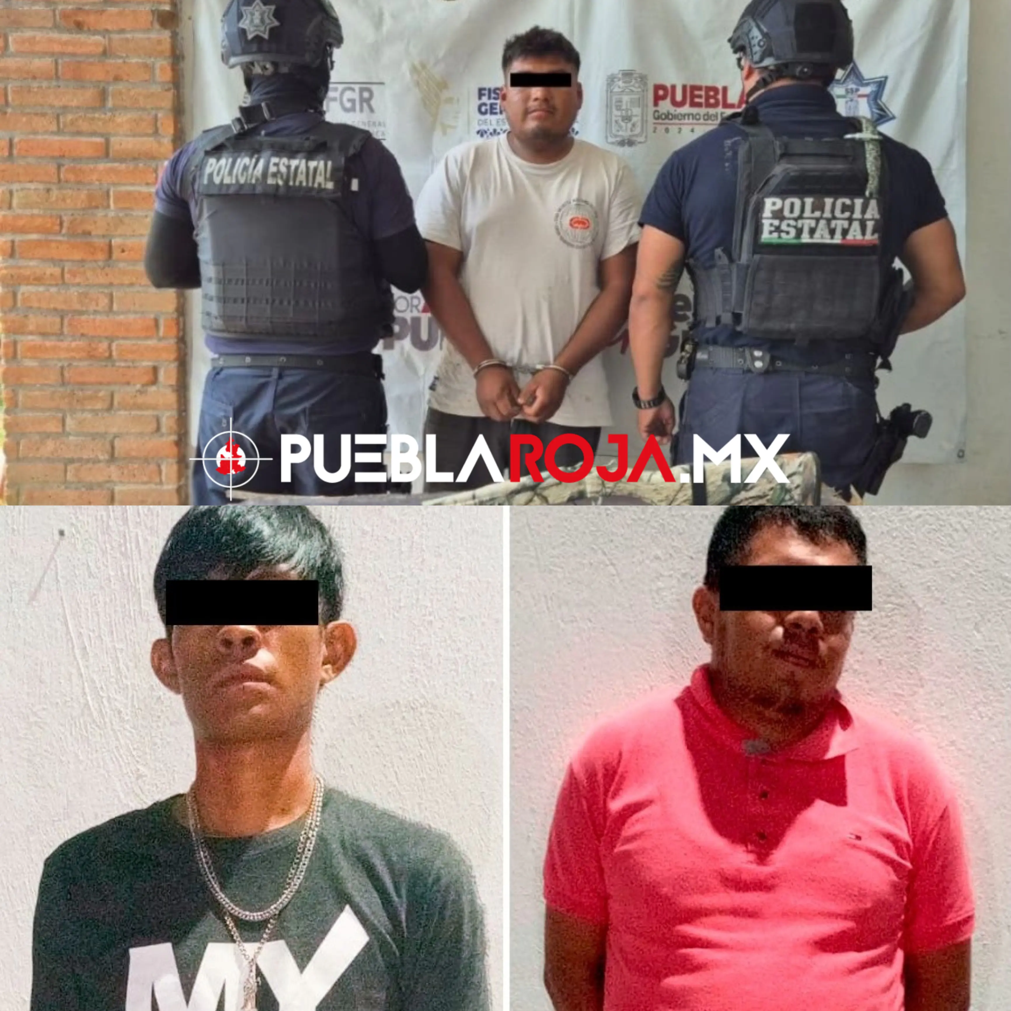 Policía Estatal detiene a tres hombres y asegura armas en Chietla y Acatlán