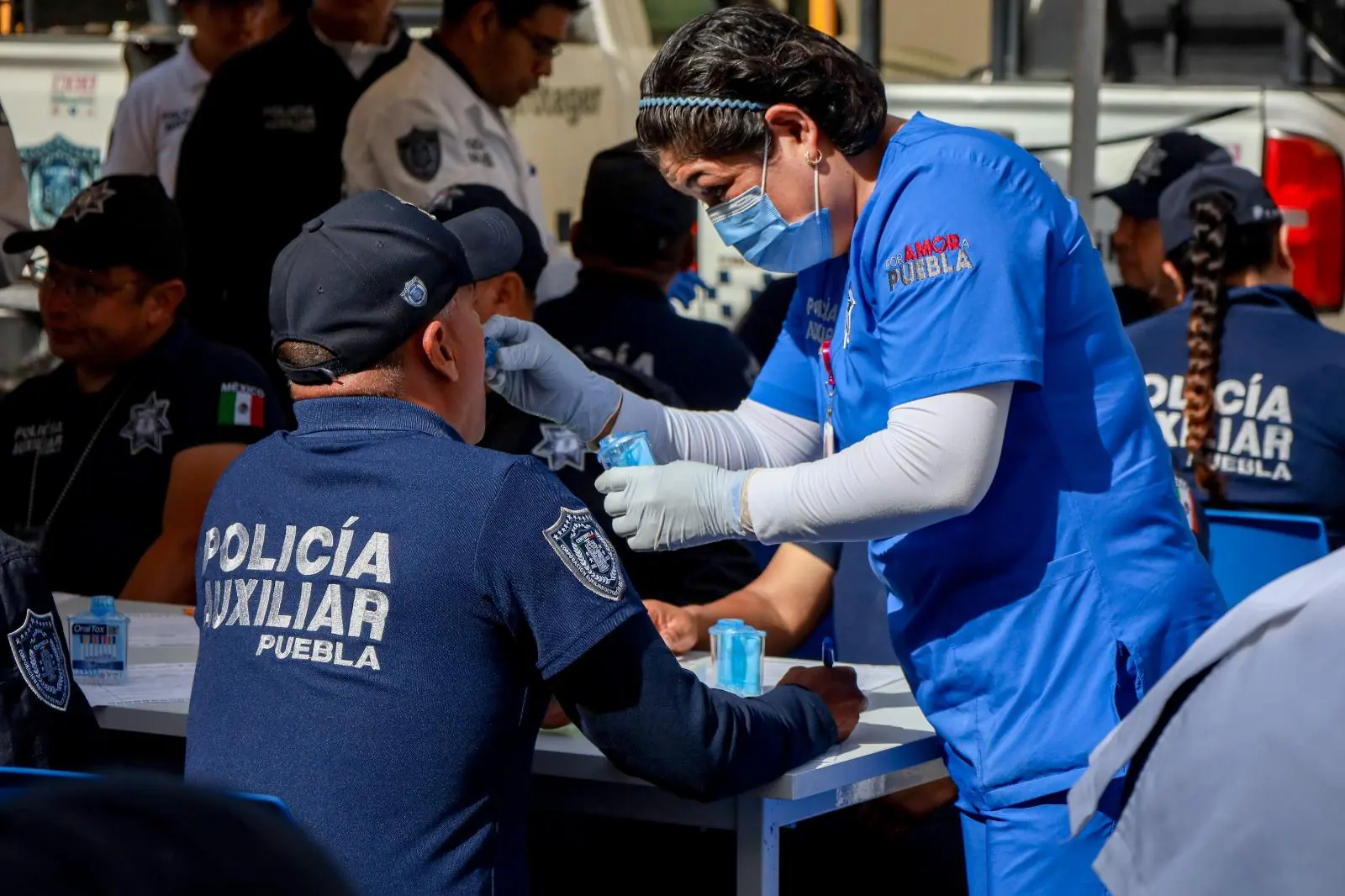 Policía Auxiliar de Puebla somete a antidoping a más de mil 300 elementos