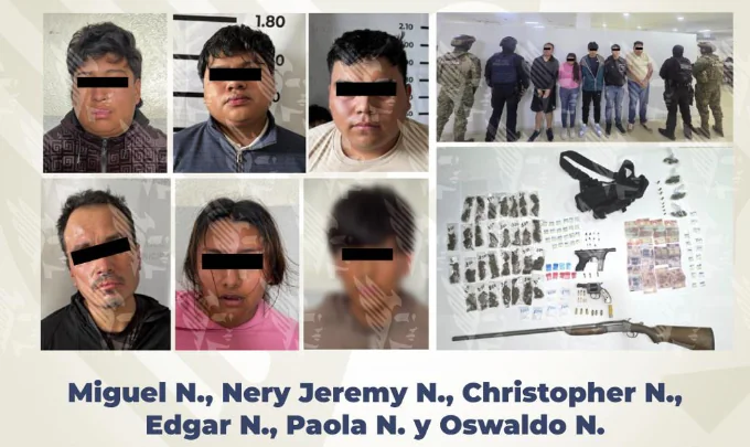 Operativo interinstitucional: desarticula FGE a grupo delictivo en San Martín Texmelucan; hay seis detenidos
