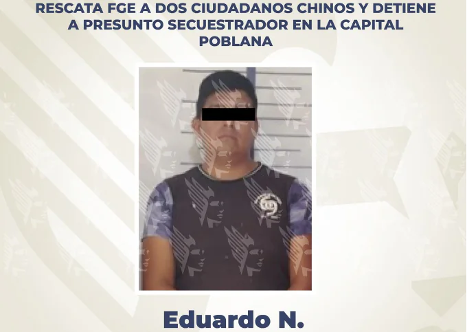Ofrecieron trabajo de chef a dos chinos para secuestrarlos en Puebla: hay un criminal detenido