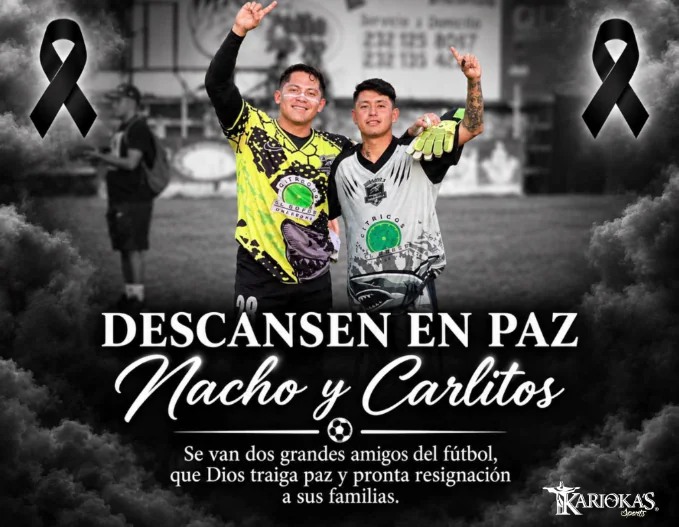Luto en las canchas: trágico percance carretero cobró la vida de dos futbolistas de la talacha