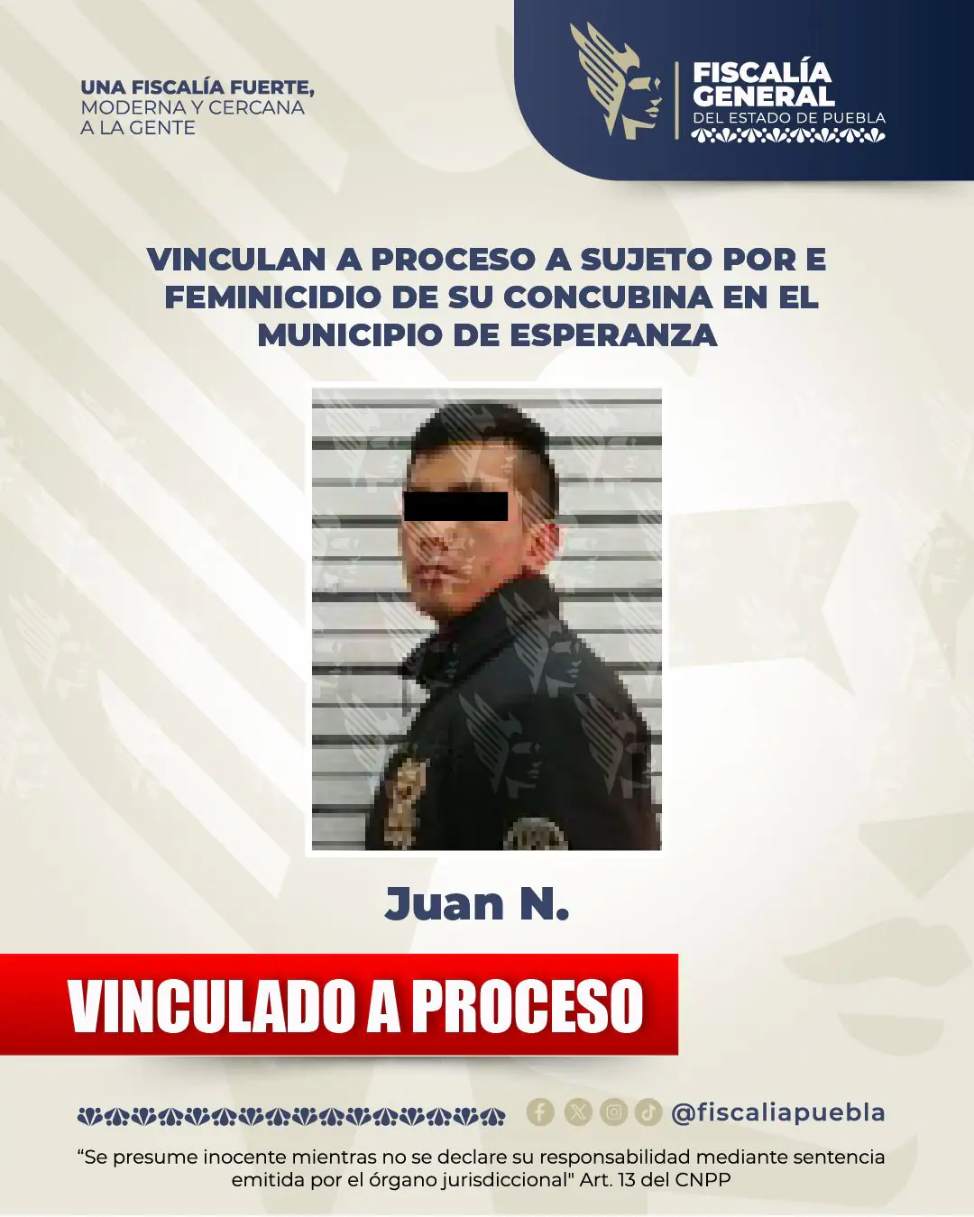 Golpeó hasta matarla: vinculan a proceso a presunto feminicida en Esperanza