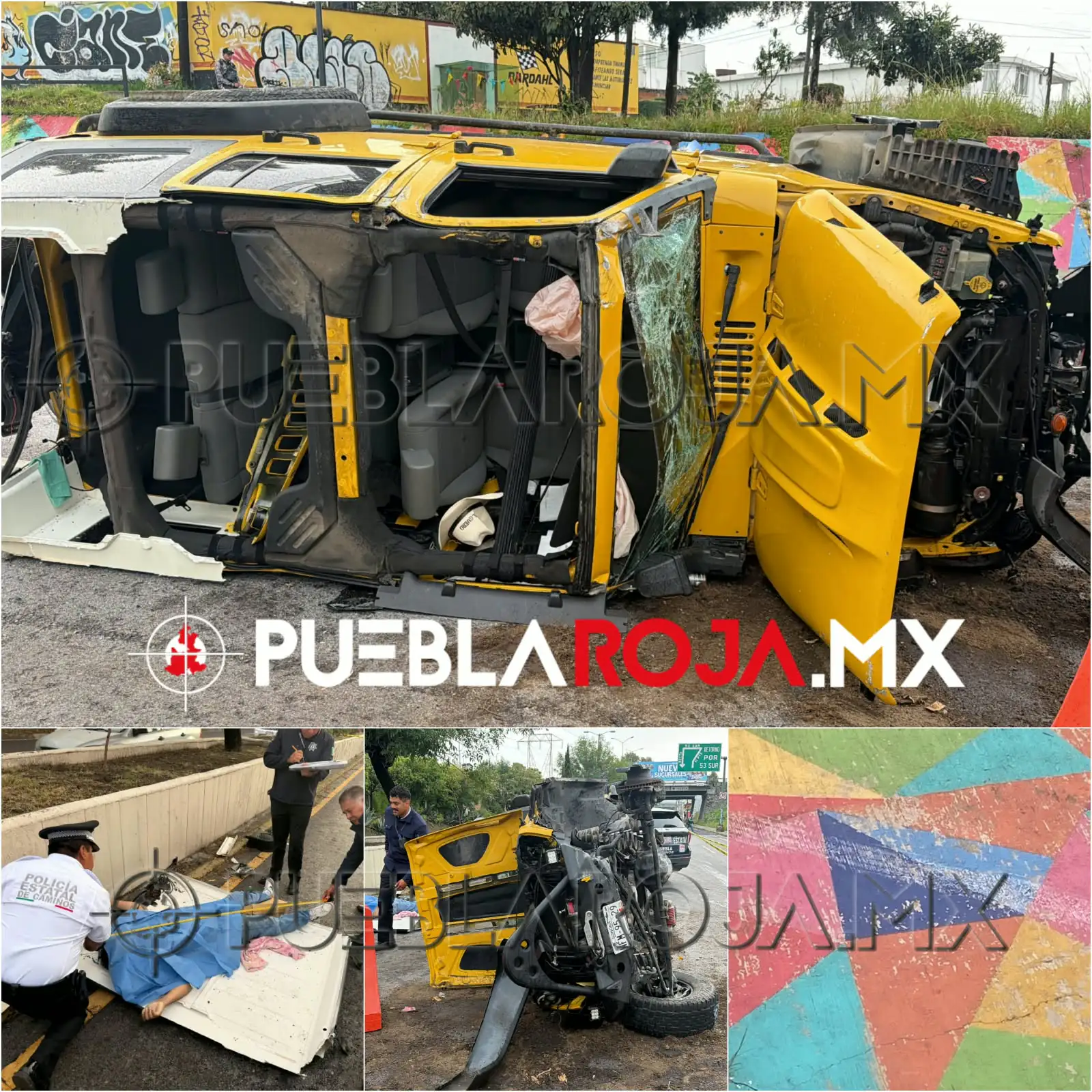 Video: Muere hombre al volcar su Jeep en La Recta a Cholula