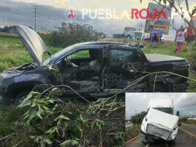 Identifican a mujer que murió en choque contra tractocamión en Huejotzingo
